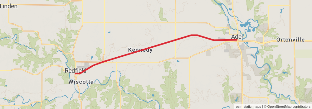 American Discovery Trail - Iowa stage 27 Map