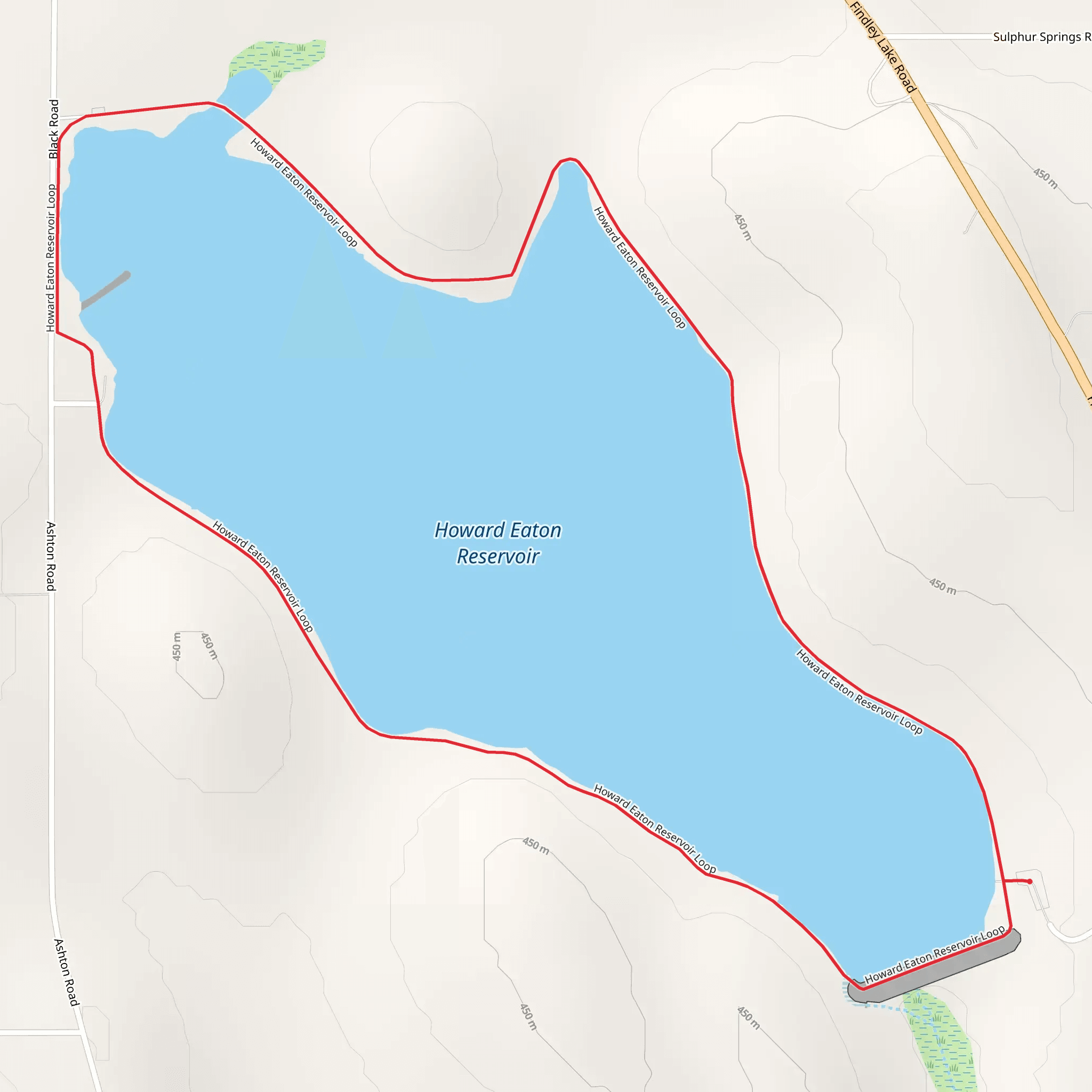 Howard Eaton Reservoir Loop Trail mobile static map