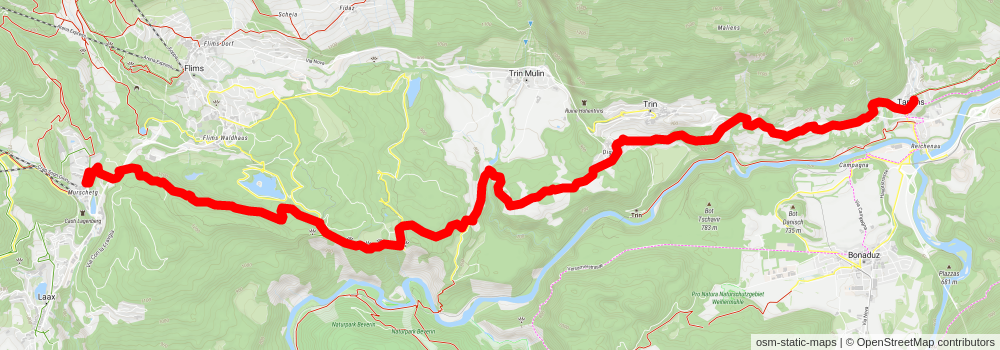 Senda Sursilvana stage 7 Map
