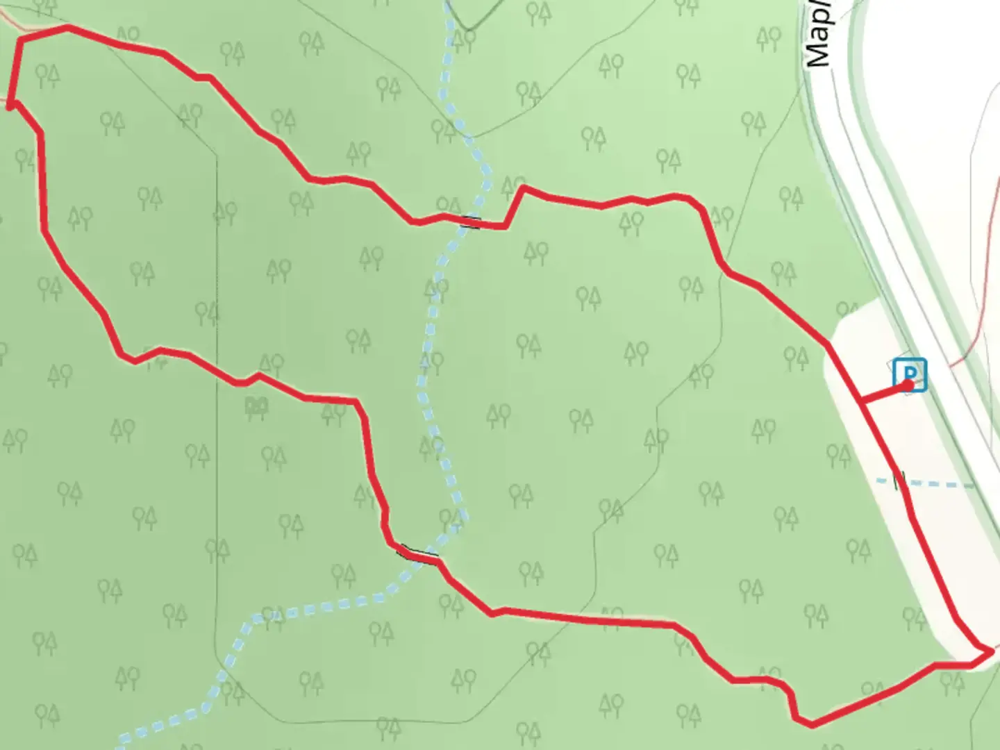 An image depicting the trail Tully Truxton Road Loop and its surrounding area.