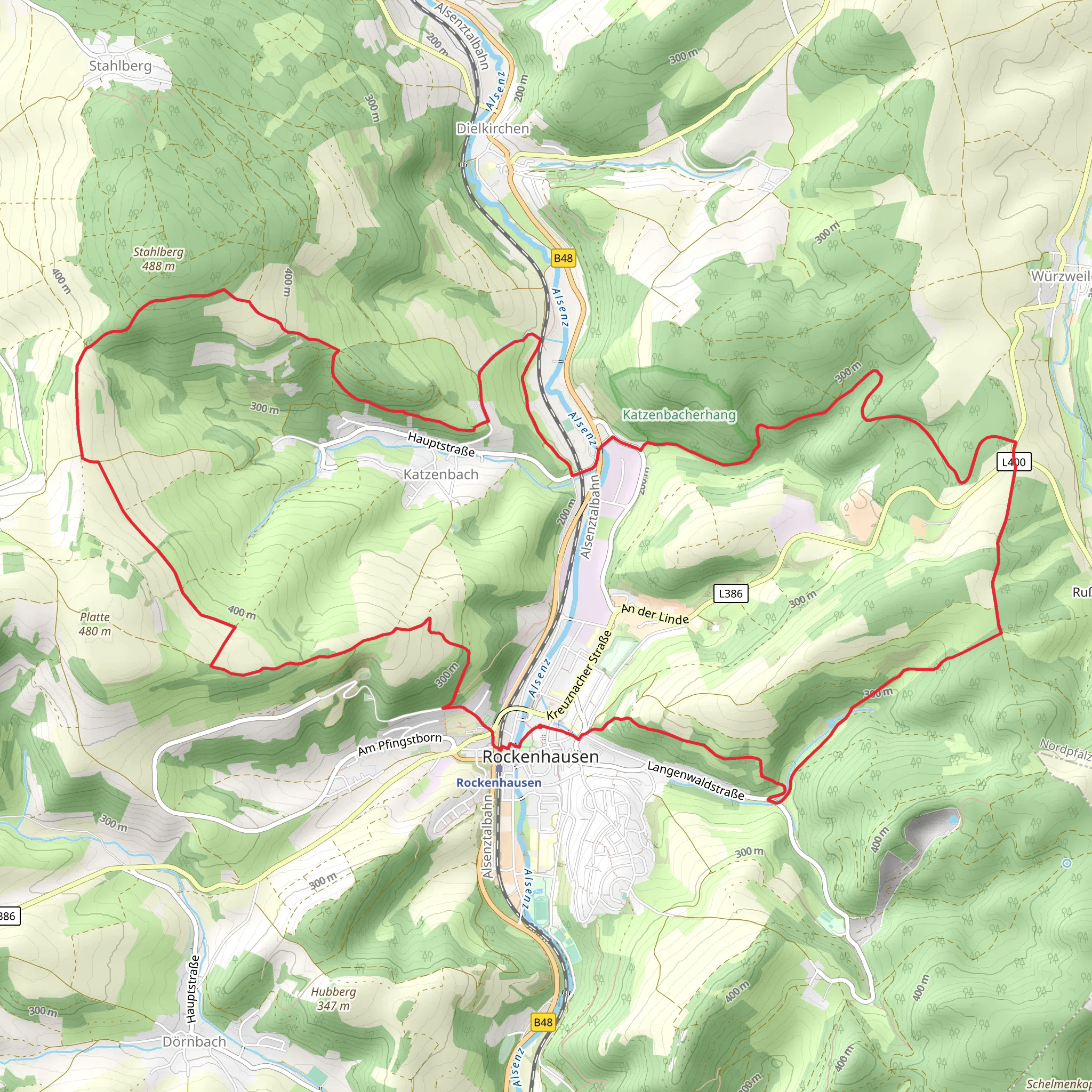 Rockenhausen and Katzenbach Loop mobile static map