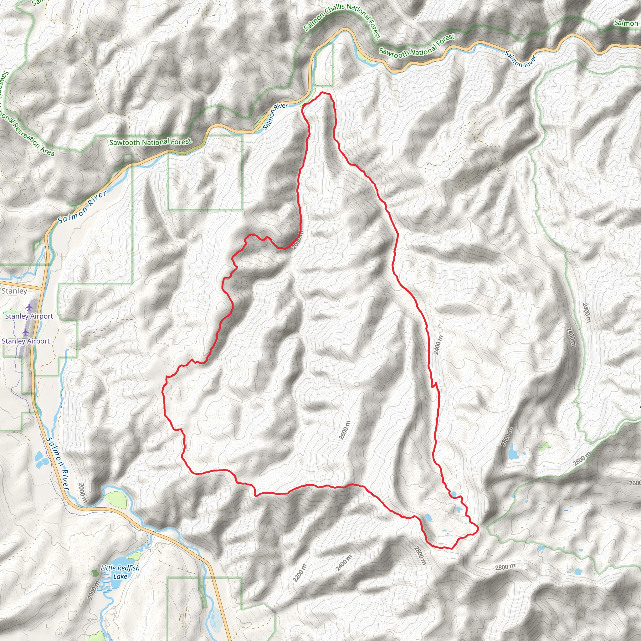 Little Casino Creek and Big Casino Creek Loop Trail mobile static map