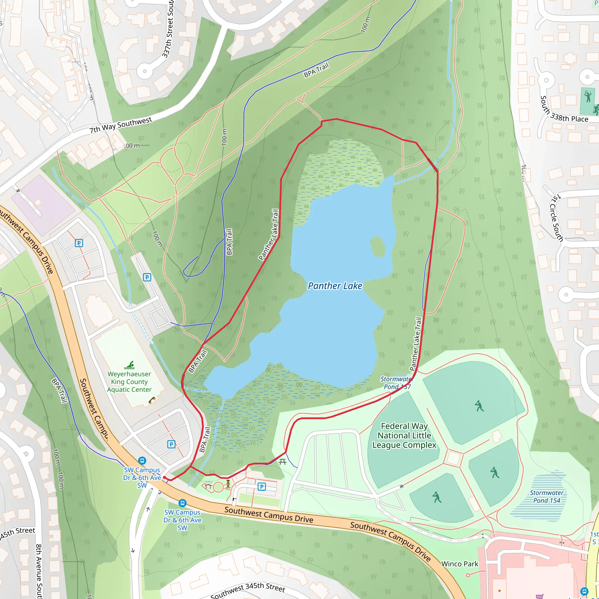 Panther Lake Loop Trail mobile static map