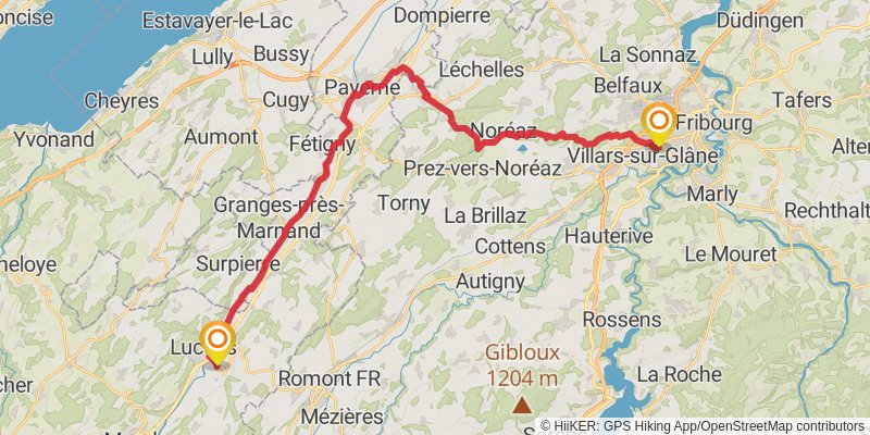 Camino Rankweil-Geneva alt 7 Map
