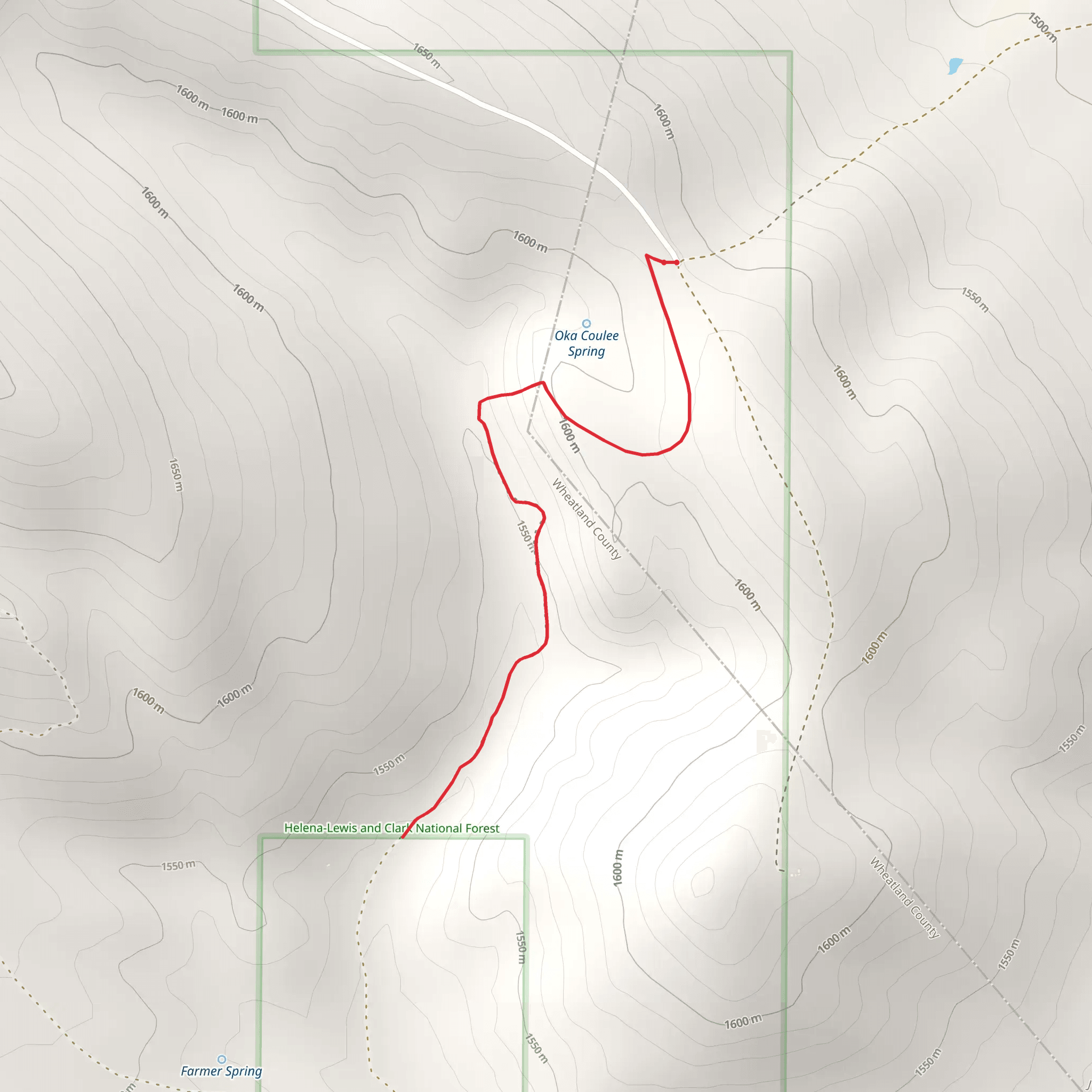 Oka Coulee Trail mobile static map
