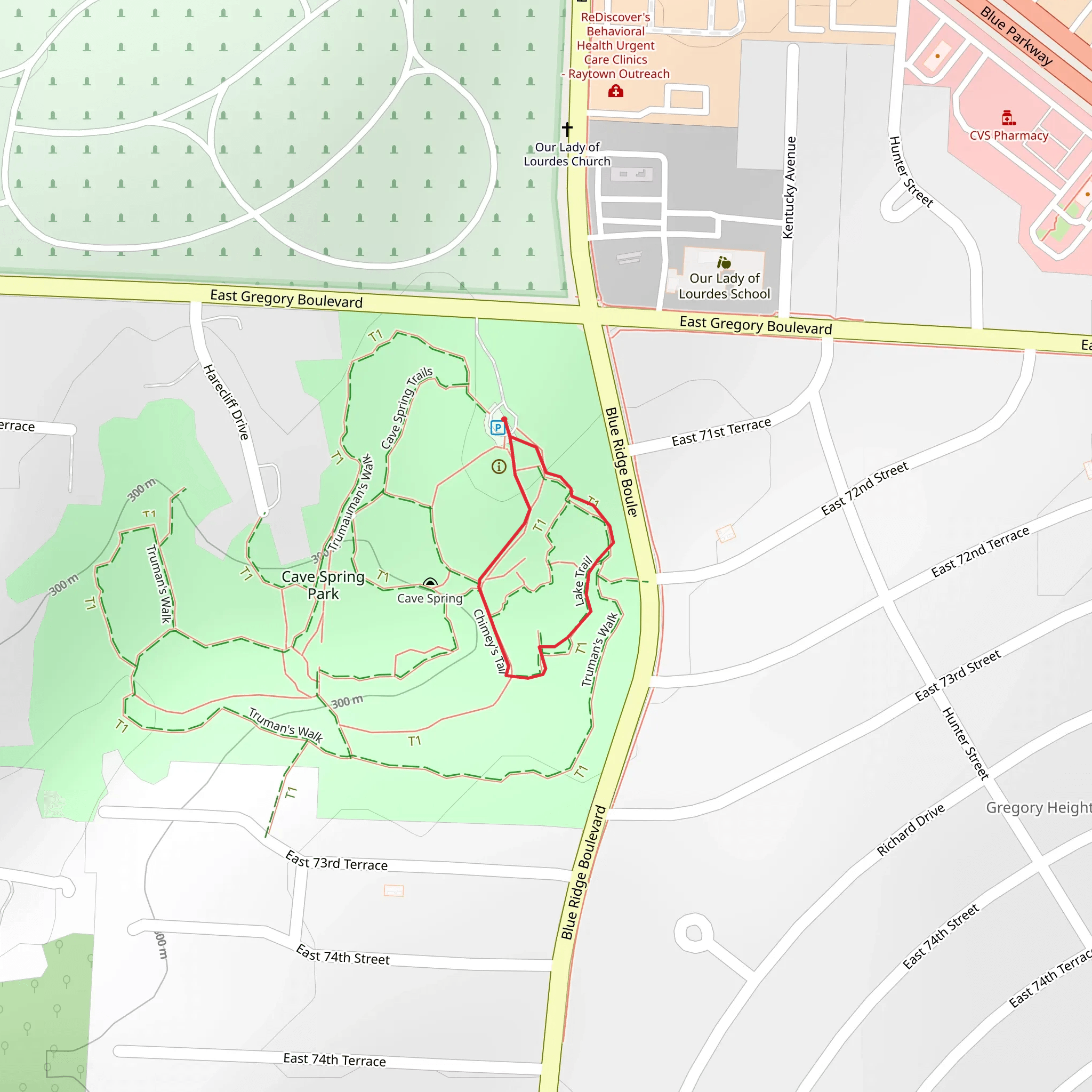 Truman's Walk Loop mobile static map