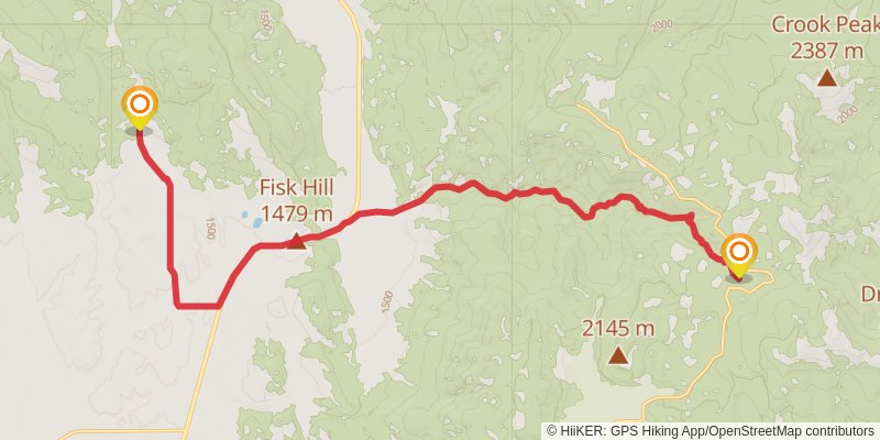 Oregon Desert Trail stage 18 Map
