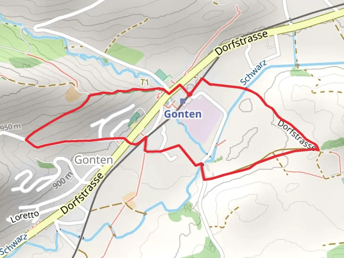 An image depicting the trail Rondom Gonte and its surrounding area.