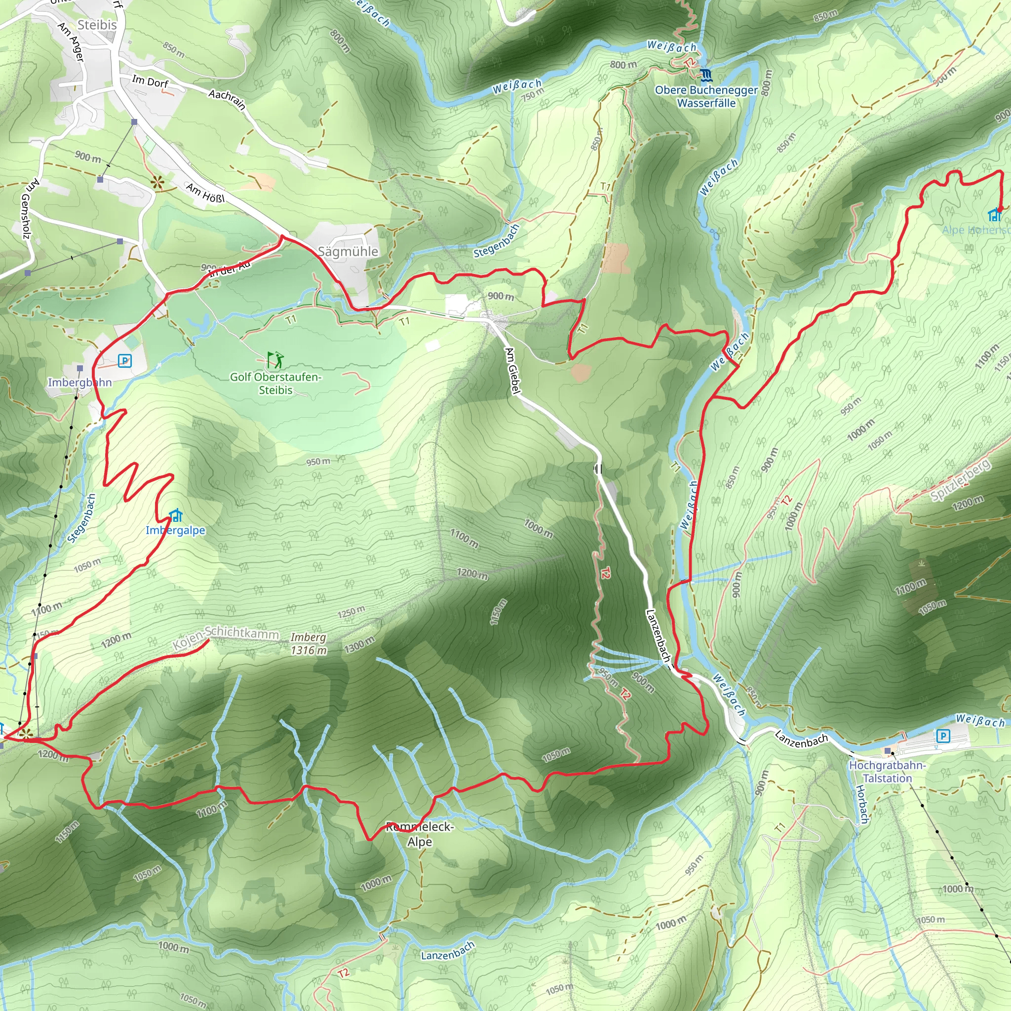 Weißach and Imberg Loop mobile static map