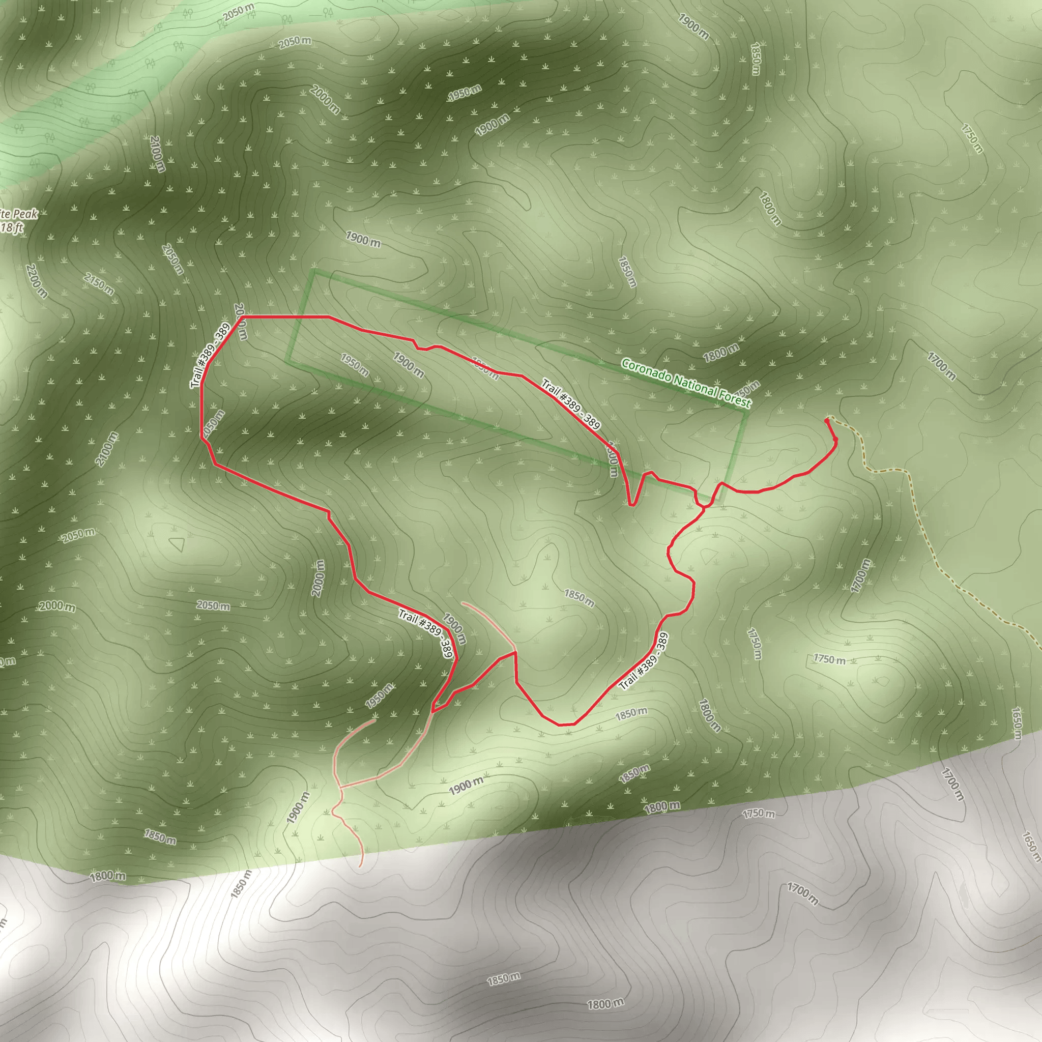 Mine Canyon Loop Trail mobile static map