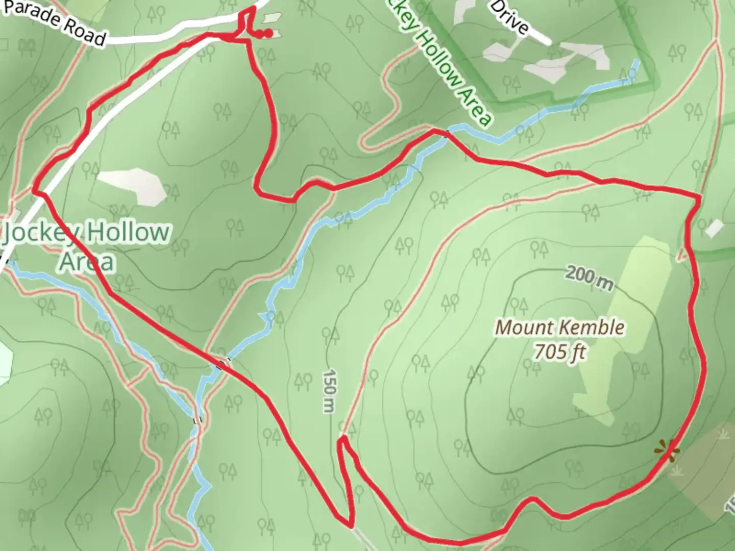 An image depicting the trail Mount Kemble - Blue Loop Trail and its surrounding area.