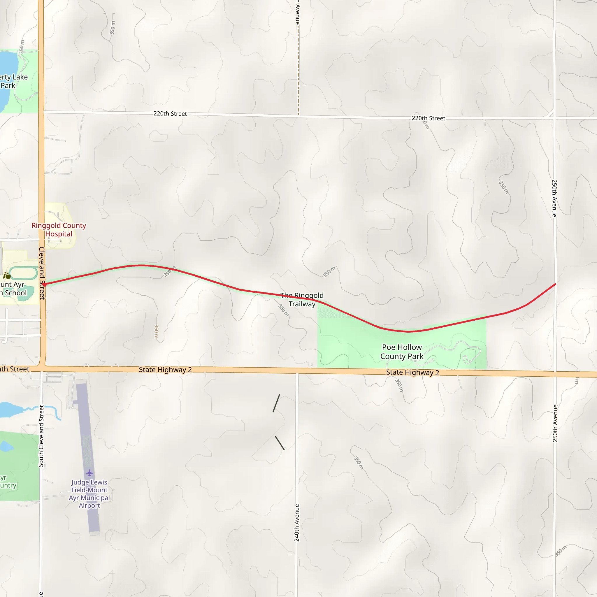 The Ringgold Trailway mobile static map
