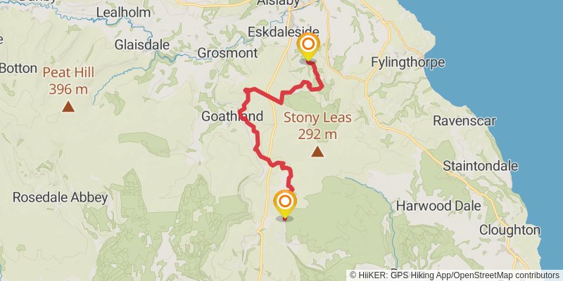 Malton to Whitby stage 3 Map