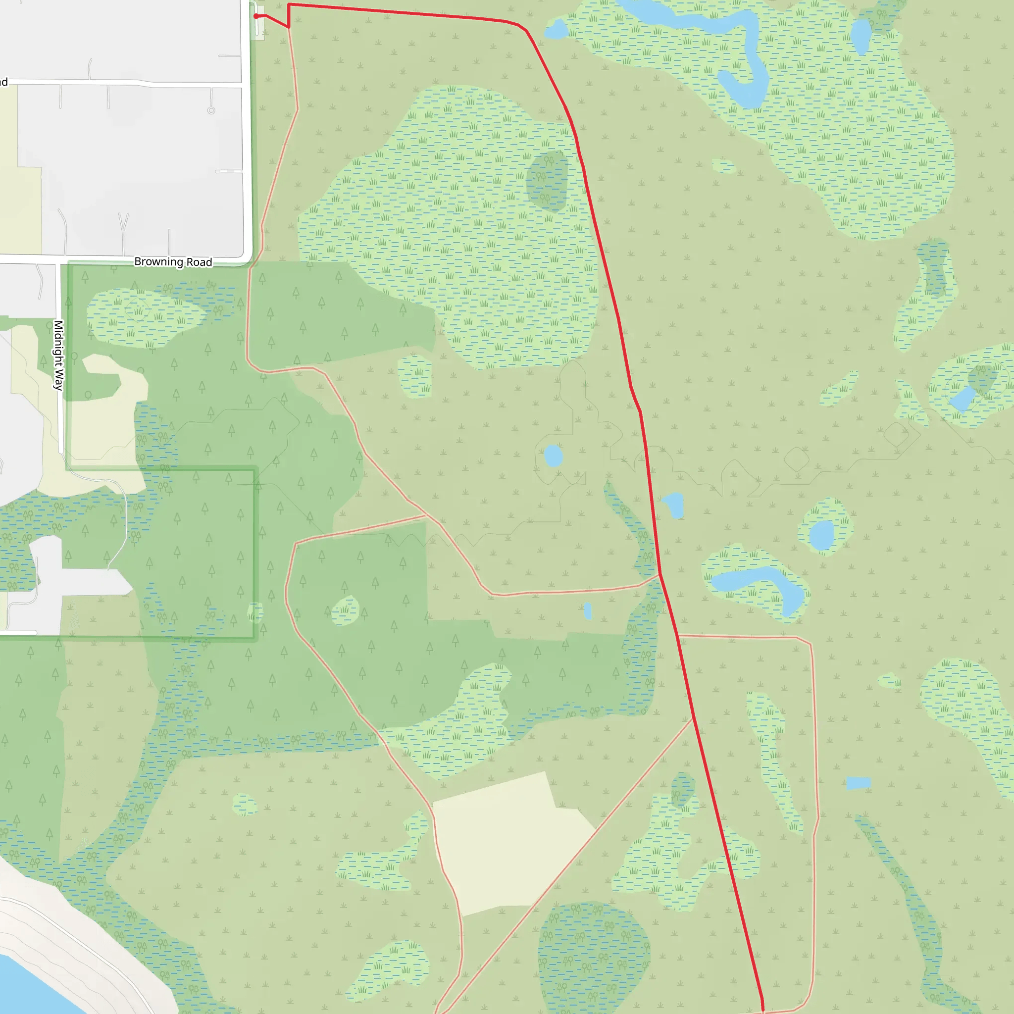 Browning Road South Walk mobile static map