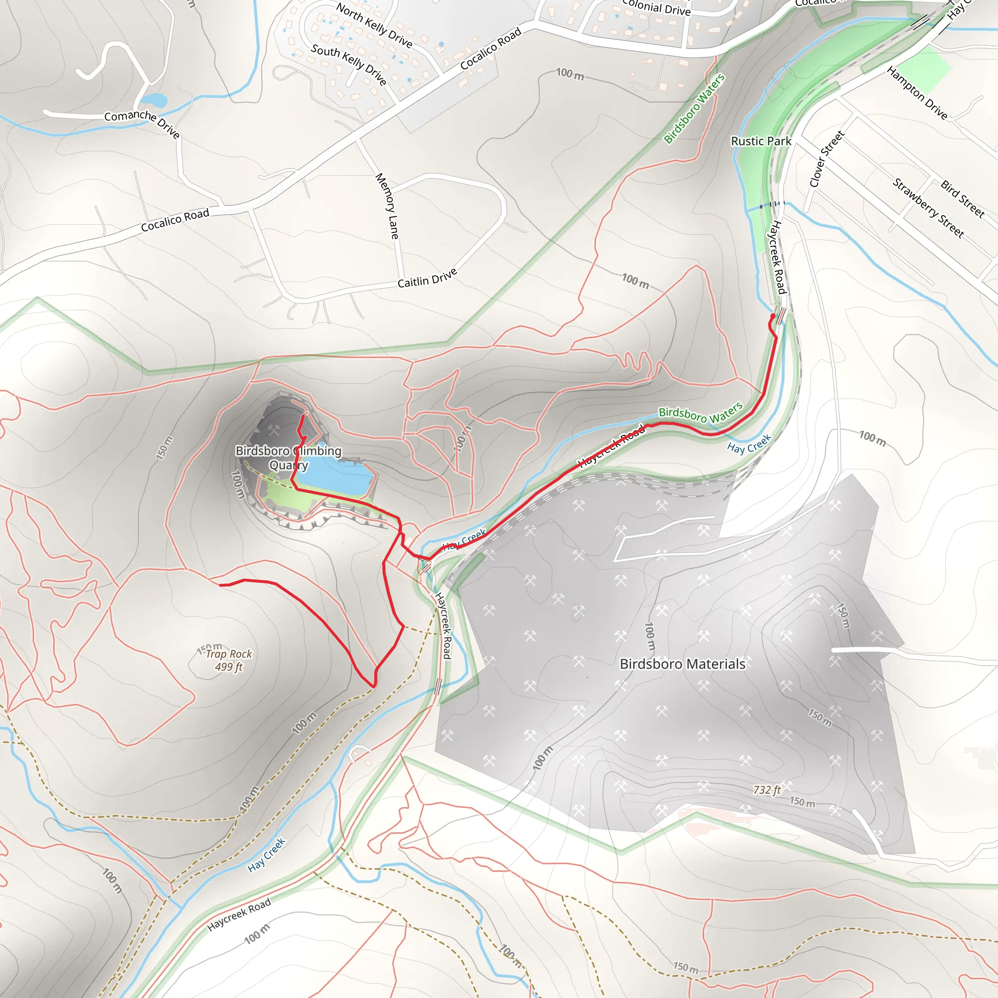 Hay Creek Out and Back mobile static map