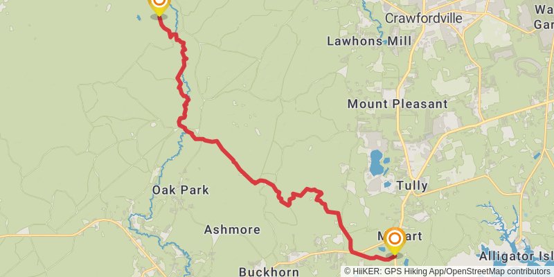 Florida National Scenic Trail stage 23 Map