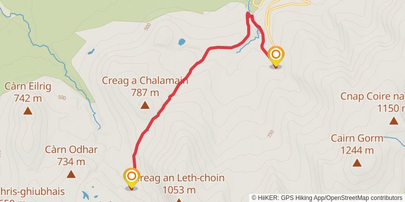 Ben Macdui and Cairn Toul Loop from Base Sation stage 3 Map