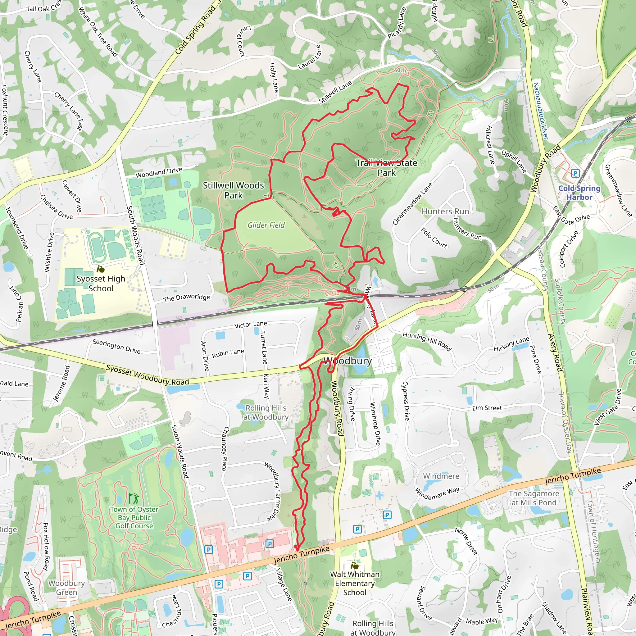 Stillwell Woods Park Loop mobile static map
