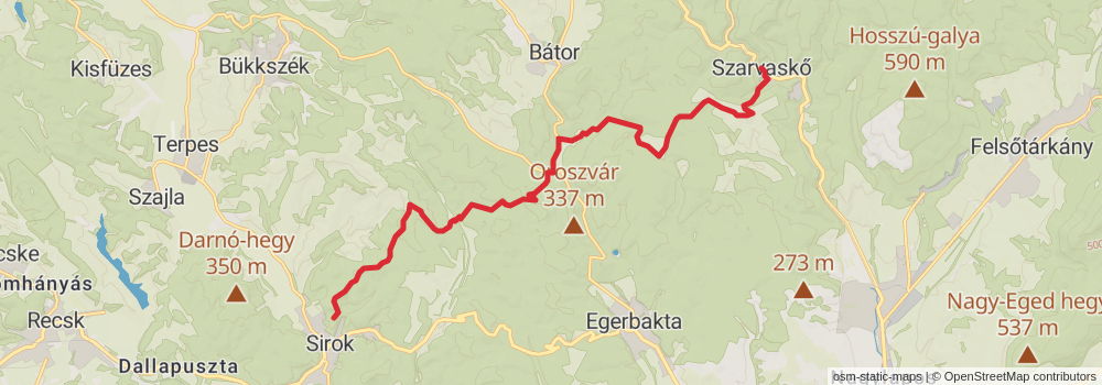 National Blue Trail - OKT stage 47 Map