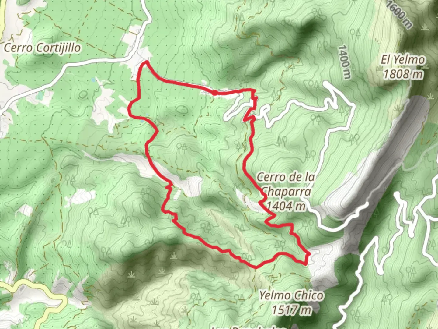 An image depicting the trail Cattle Fountain and its surrounding area.