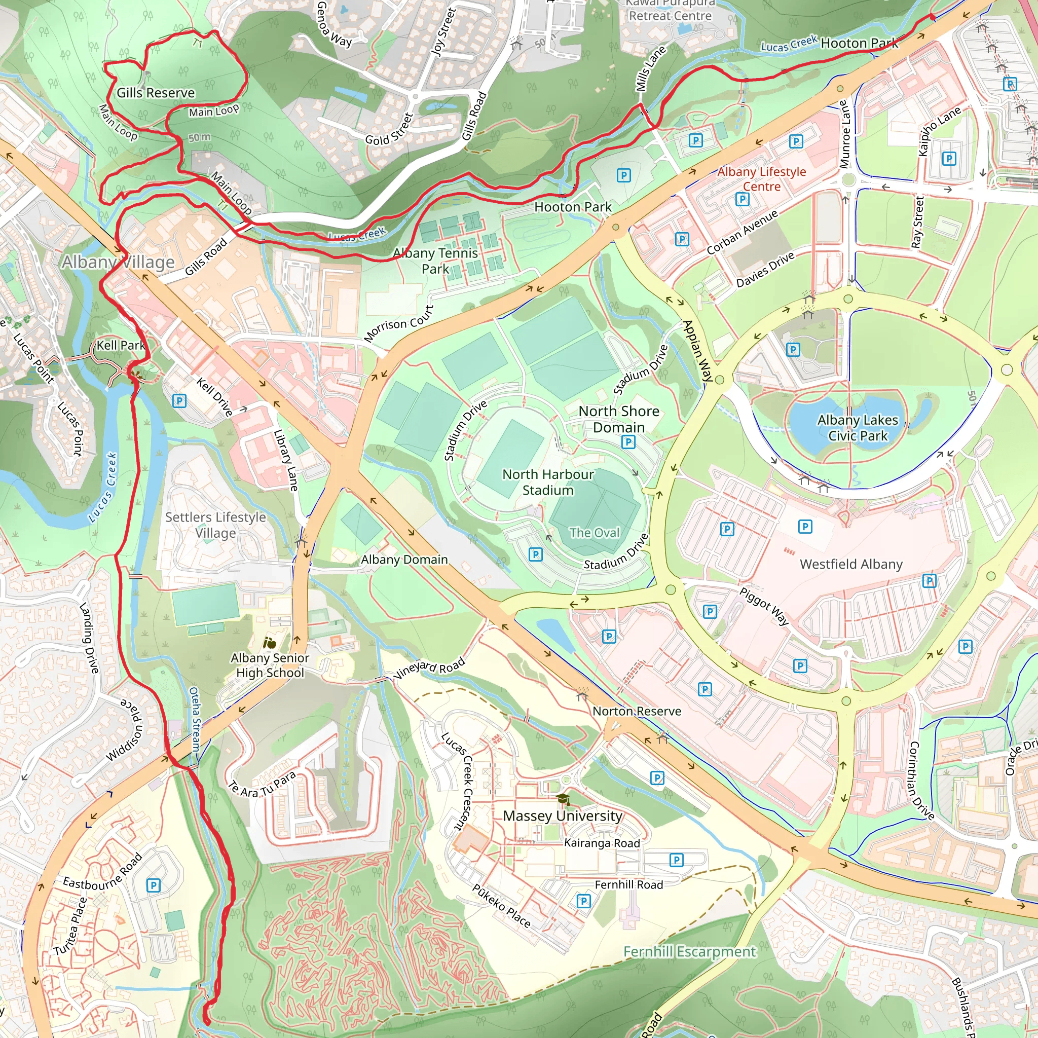 Albany Tracks mobile static map