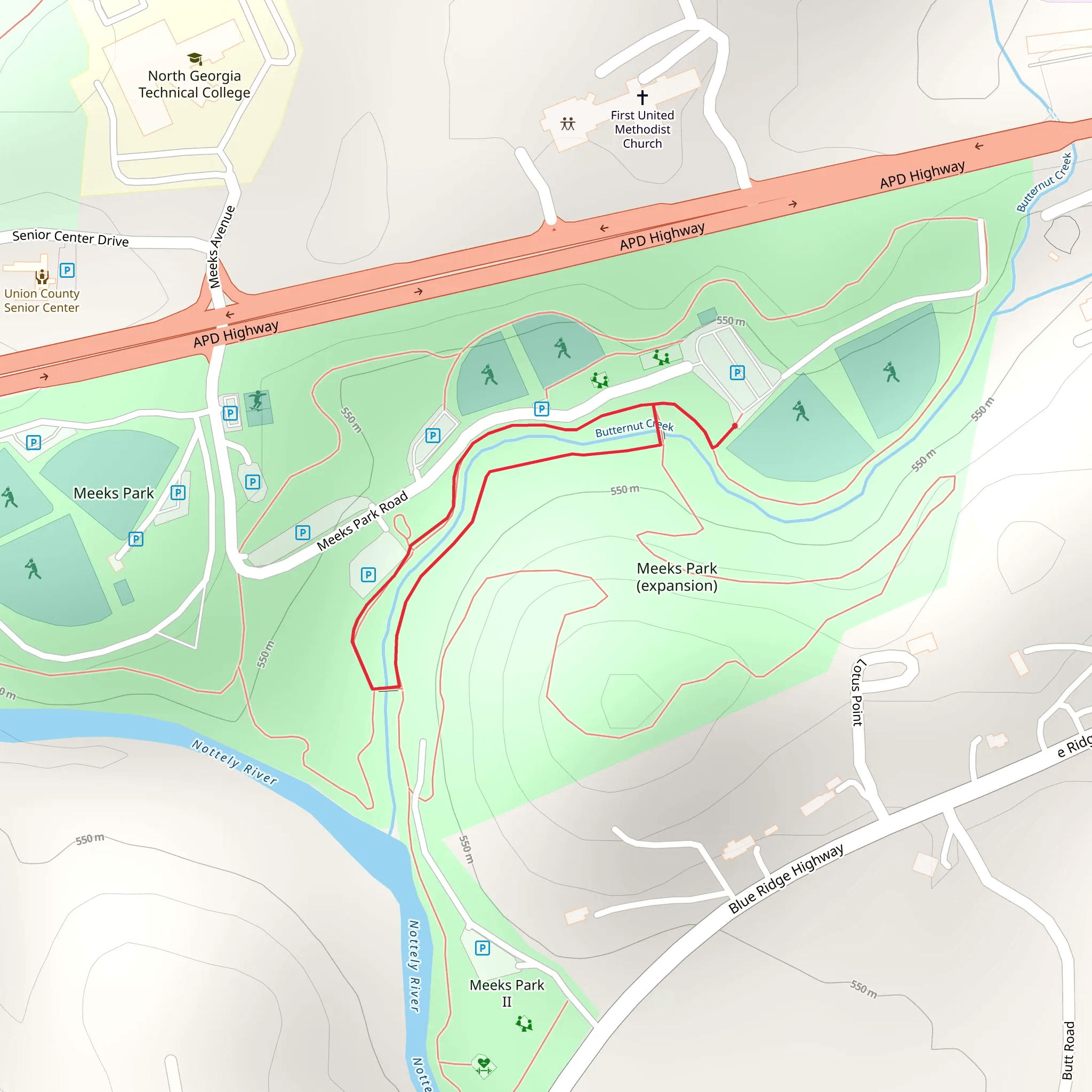 Butternut Creek Loop mobile static map