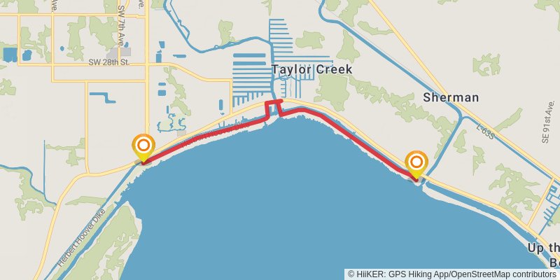 Lake Okeechobee Scenic Trail stage 6 Map