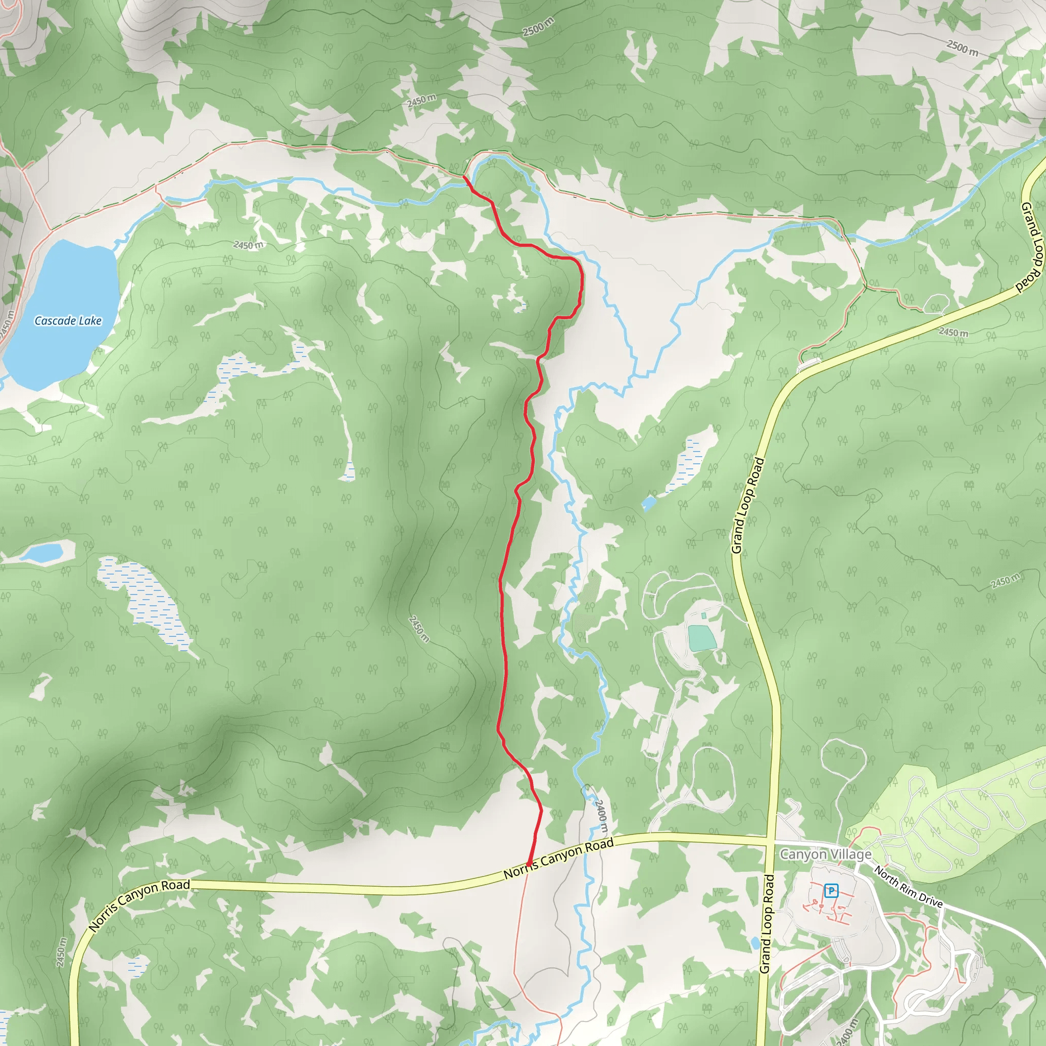 Cascade Creek Trail mobile static map