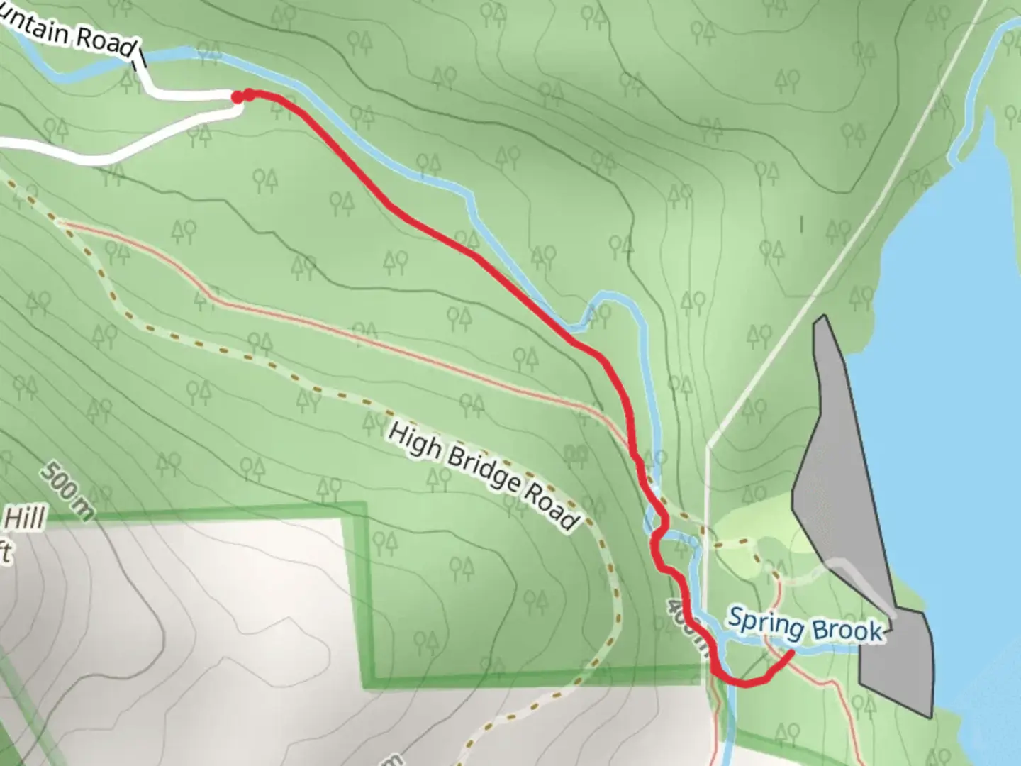 An image depicting the trail Spring Brook Trail and its surrounding area.