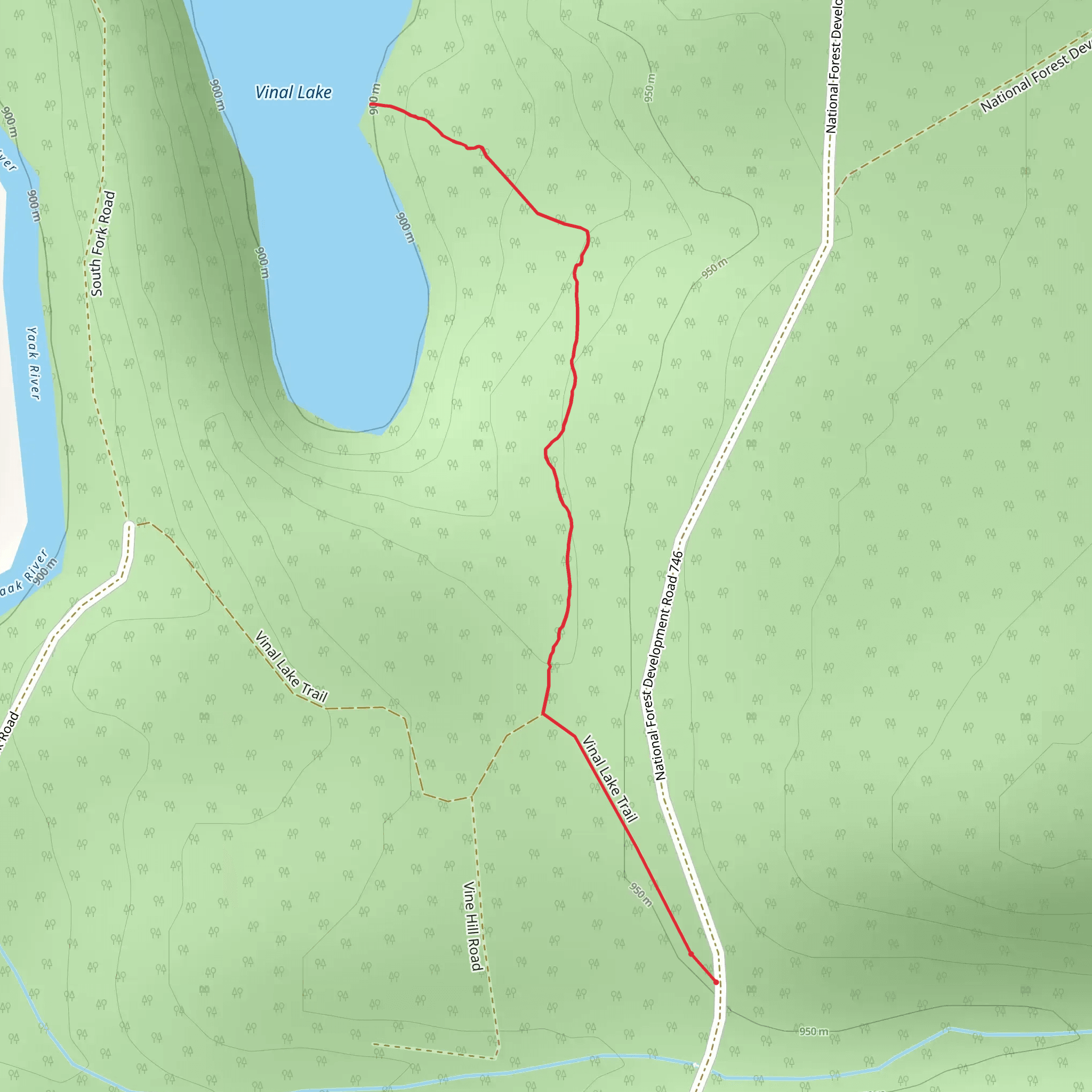 Vinal Lake Trail mobile static map