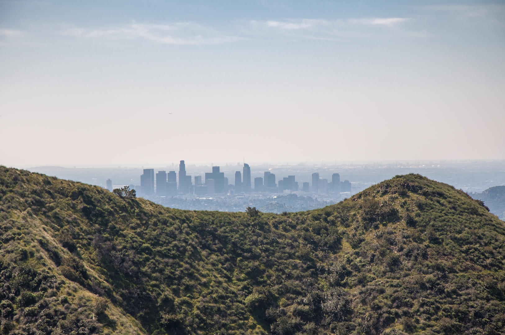 An image depicting the trail Tongva Peak and Verdugo Peak and its surrounding area.