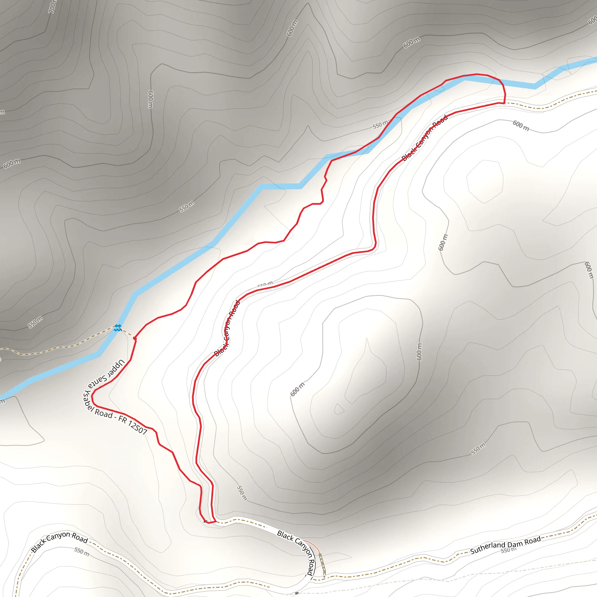 Black Canyon Road and Upper Santa Ysabel Road Loop mobile static map