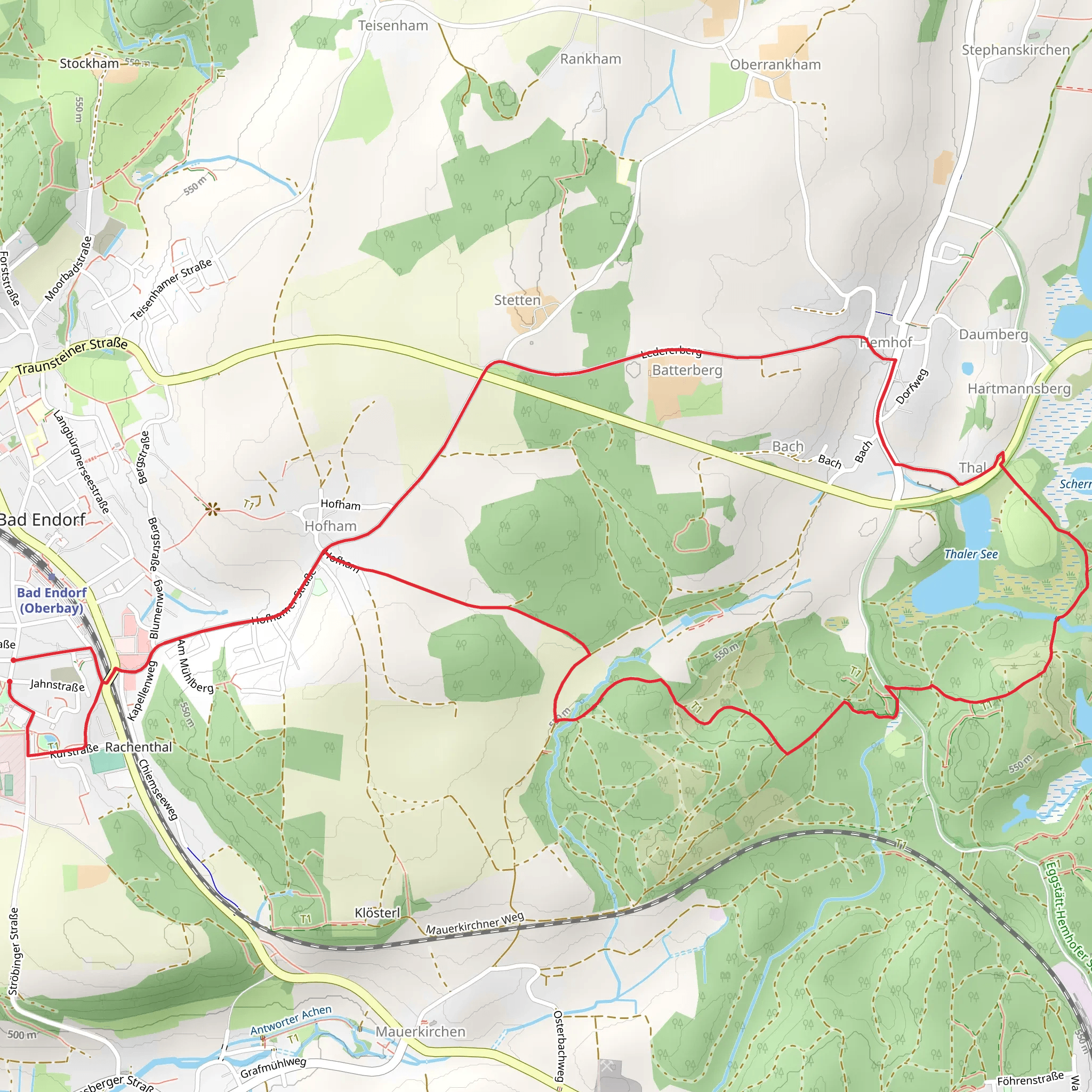Wanderweg - Bad Endorf mobile static map