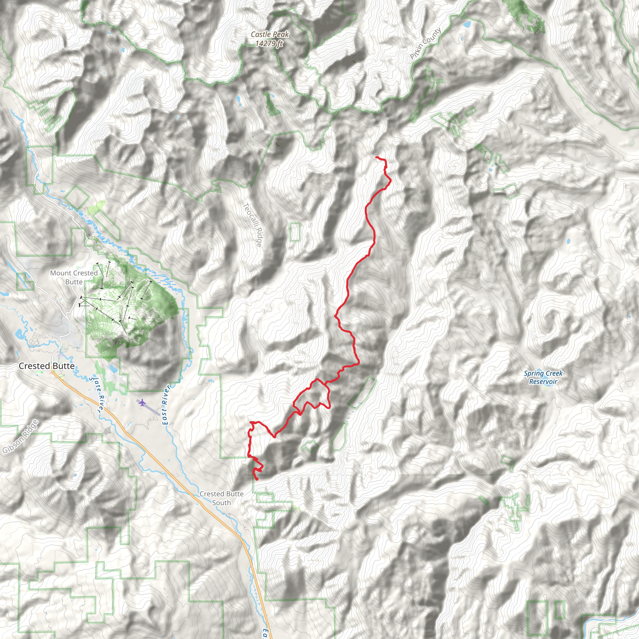 Doubletop Trail mobile static map