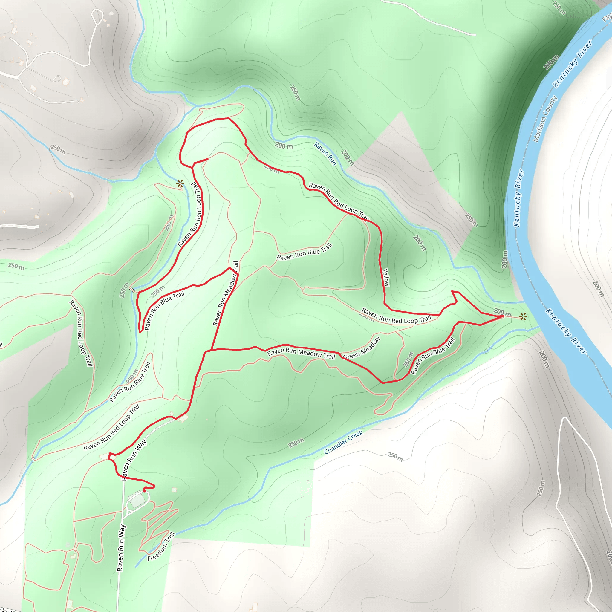 Raven Run Meadow Loop Trail mobile static map