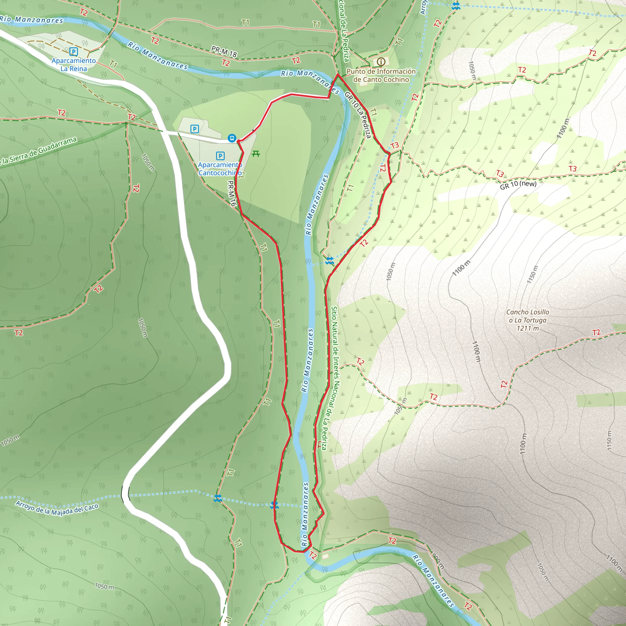 Shapes of La Pedriza Short Trail mobile static map