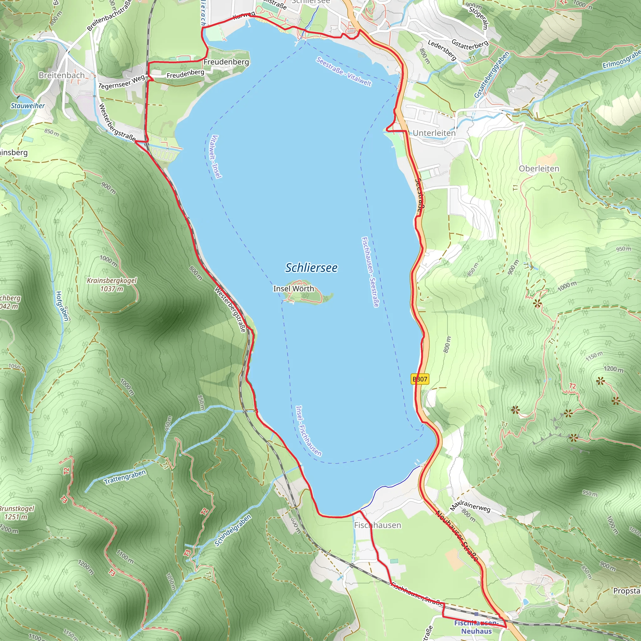 Schliersee Scenic Loop mobile static map
