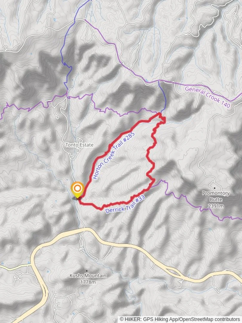 Derrick and Horton Creek Loop Trail Gila County Arizona