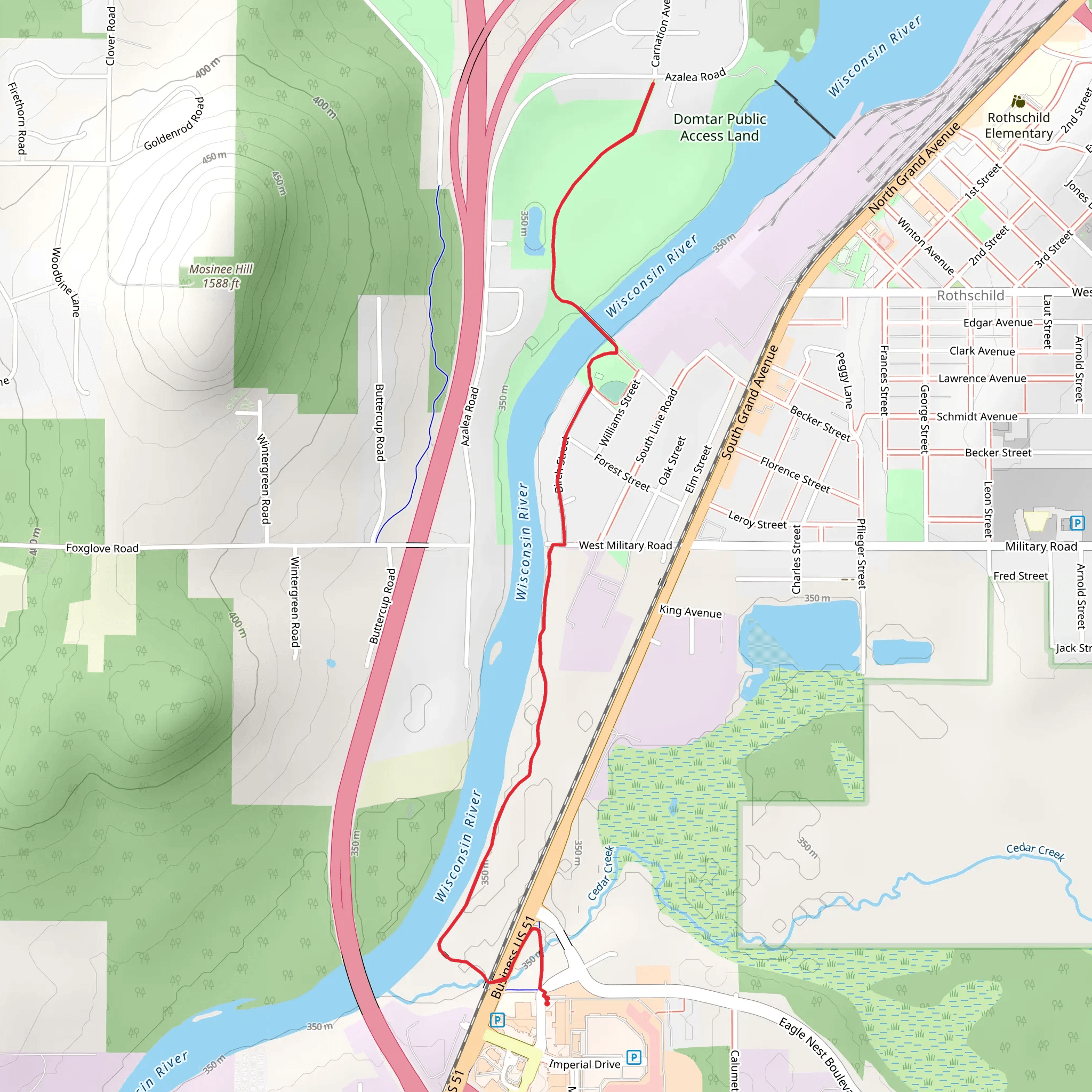Limpro Park and River Park mobile static map