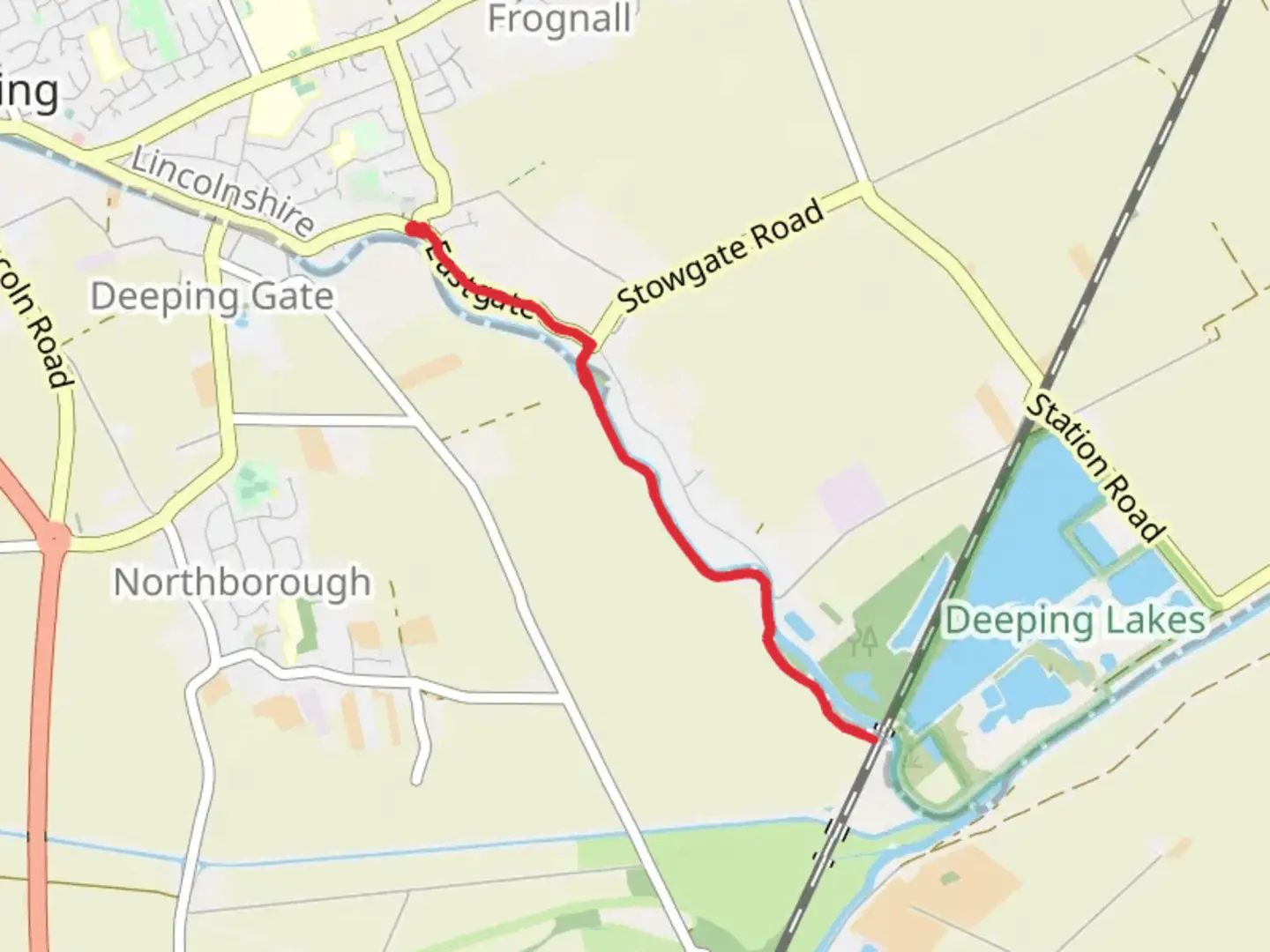 An image depicting the trail River Welland and Park Island and its surrounding area.