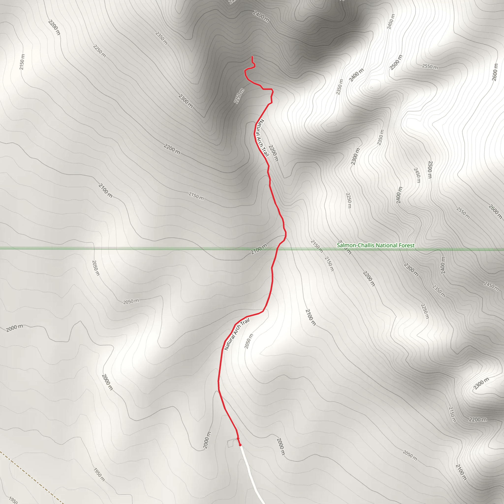 King Mountain Natural Arch mobile static map