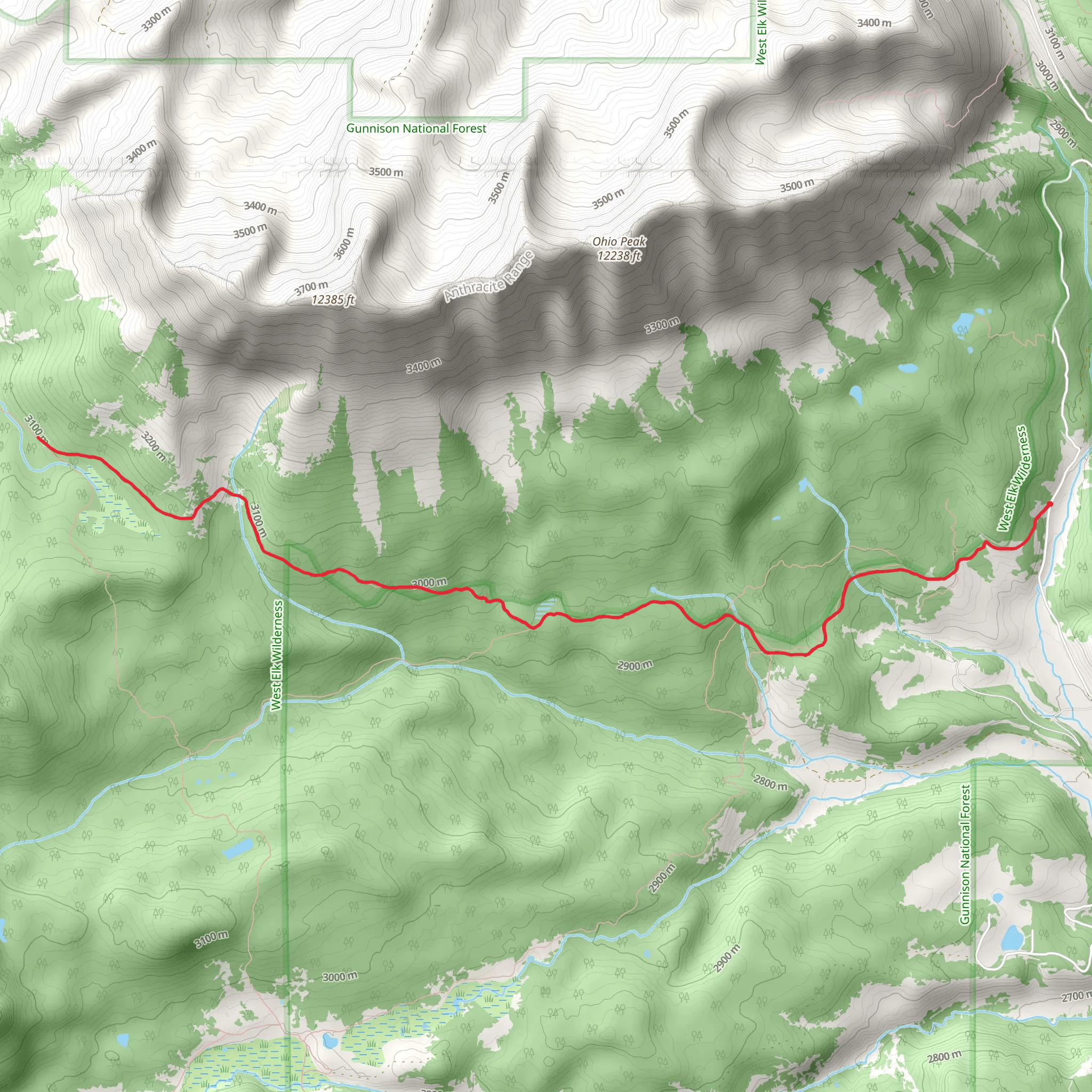 Swampy Pass Trail mobile static map