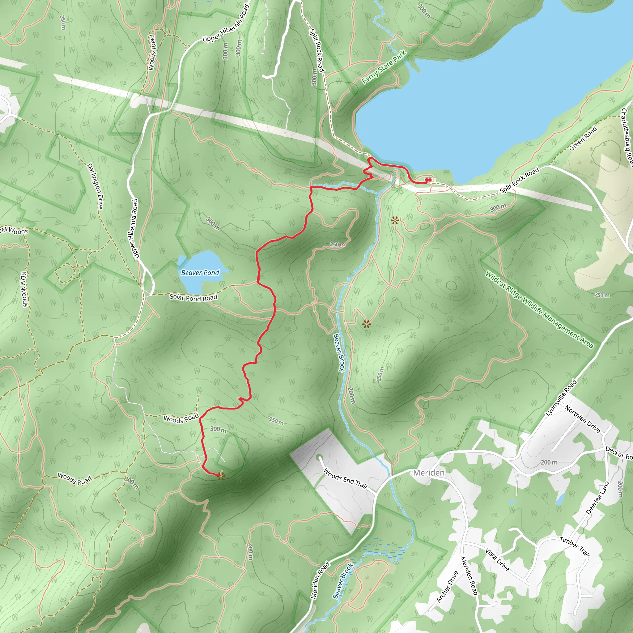 Wildcat Ridge and Four Birds Trail mobile static map