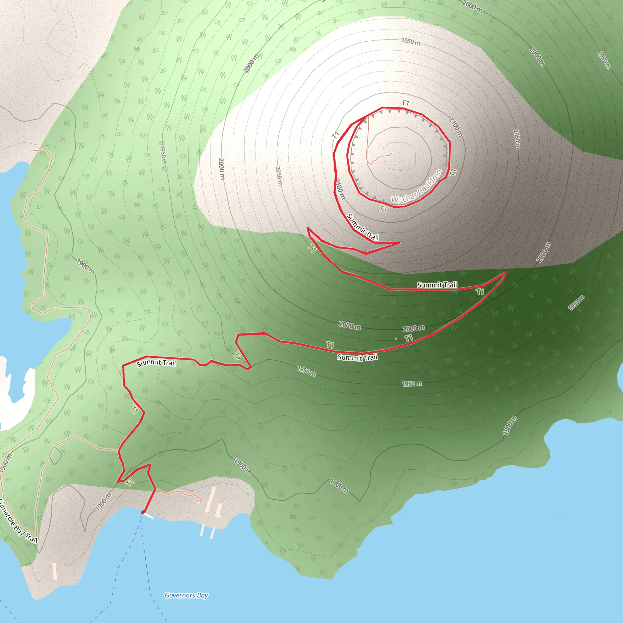 Wizard Island - Summit Trail mobile static map