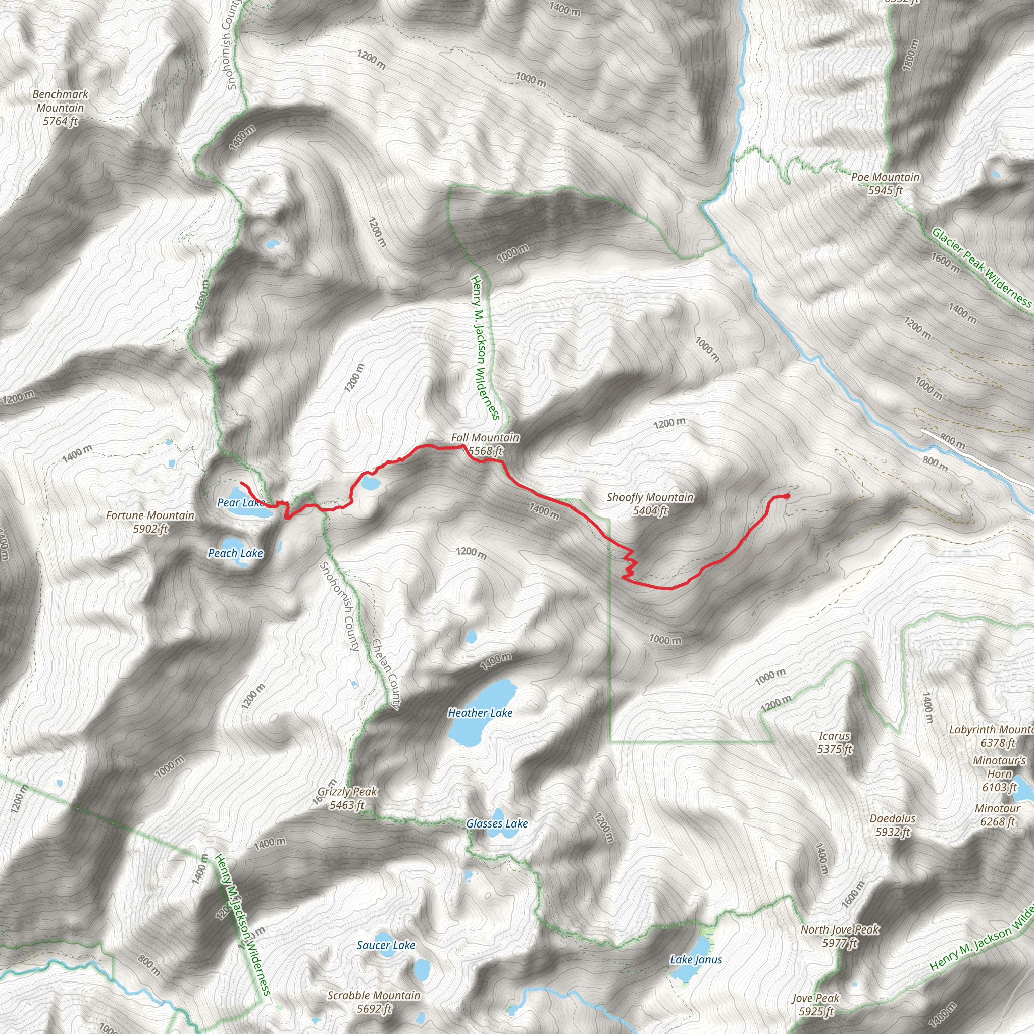 Pear Lake via Top Lake Trail mobile static map