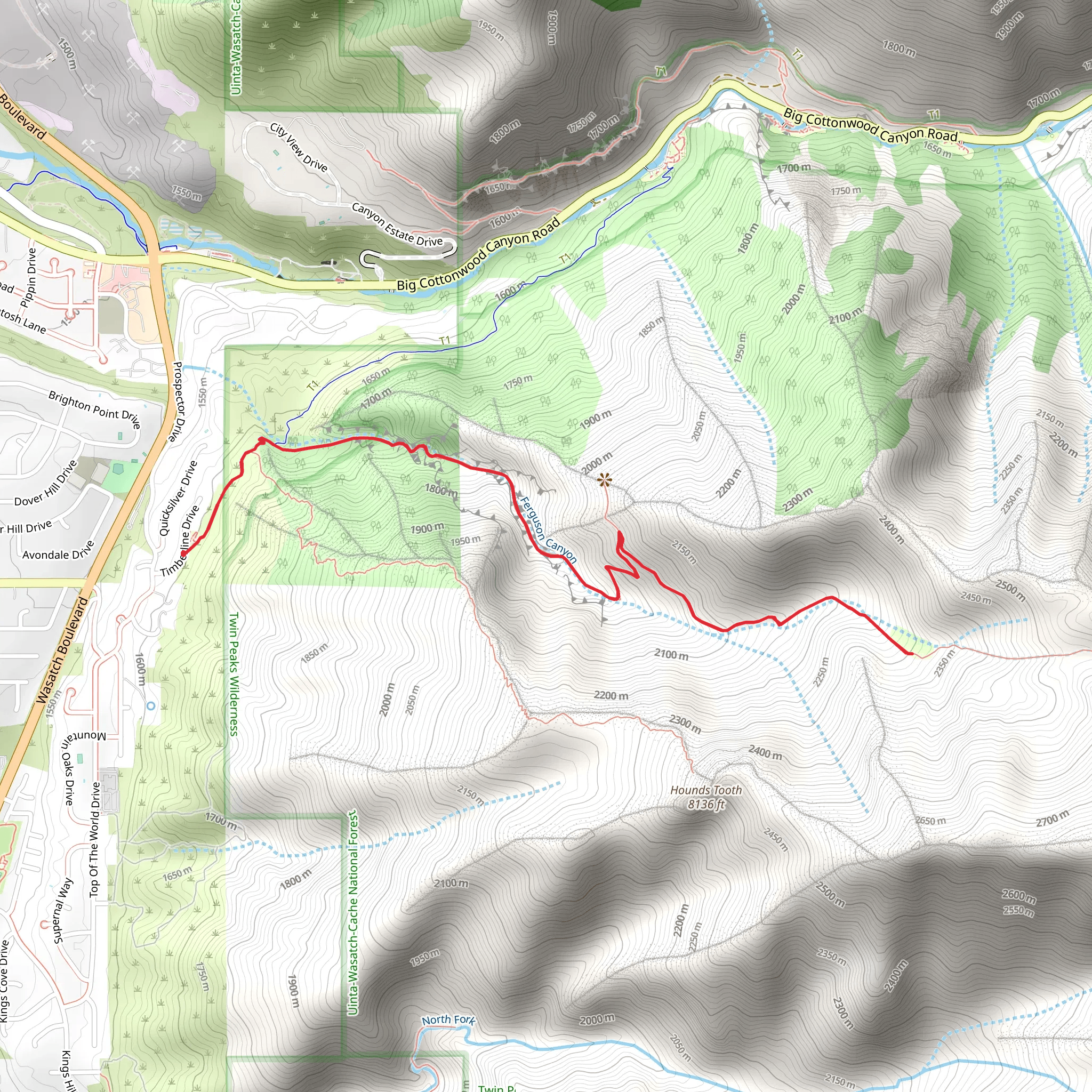 Ferguson Canyon Trail mobile static map