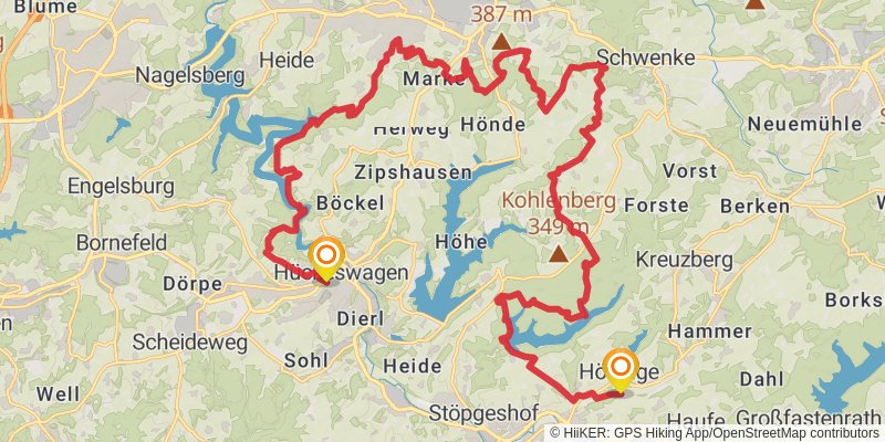 Bergischer Panoramasteig stage 5 Map
