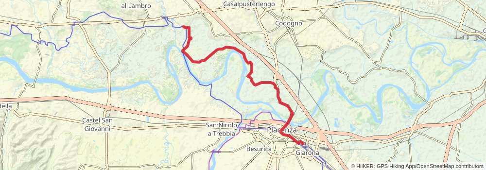 Via Francigena stage 81 Map
