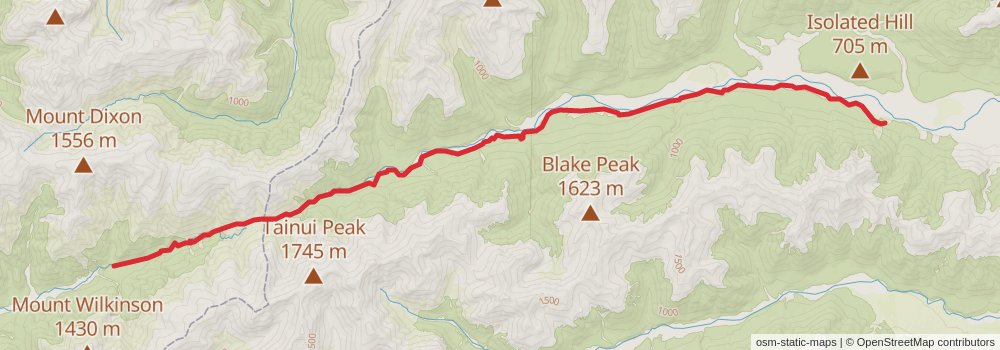 Te Araroa Trail stage 126 Map