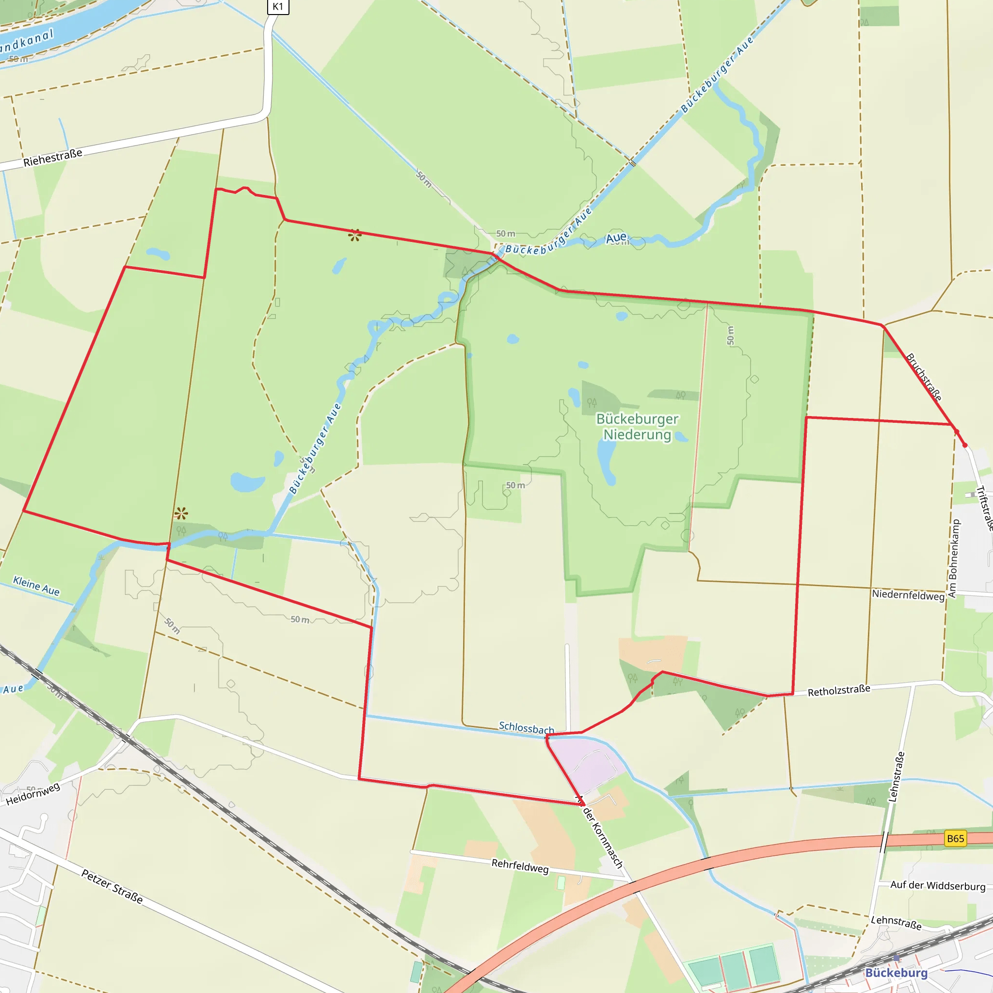 Bückeburger Niederung Loop mobile static map